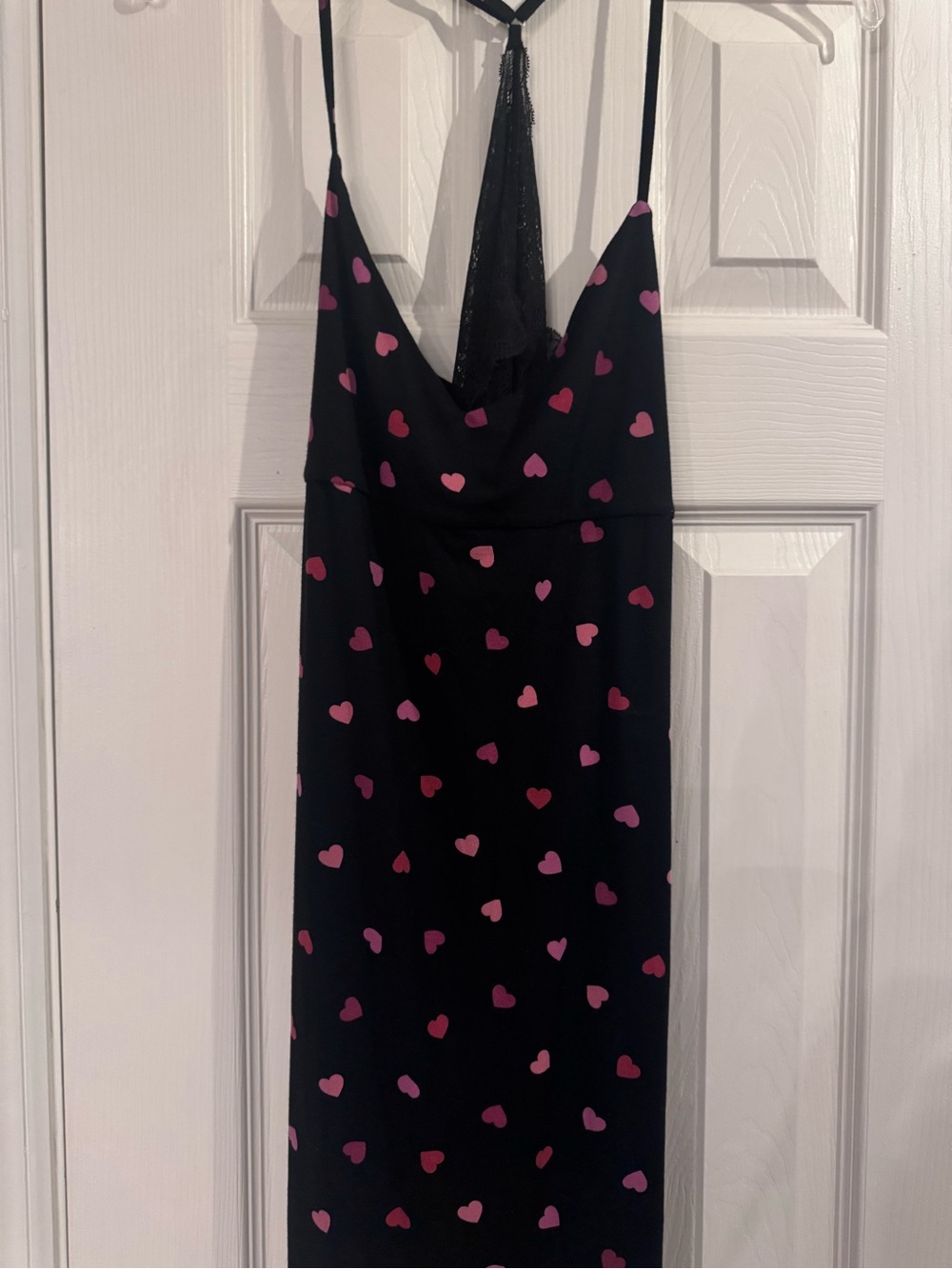 Victoria's Secret Cotton Slip Nighty with Pink Heart Print